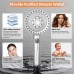 High Pressure Shower Heads with 18 Stage Filtration, 4 Spray Modes Hard Water Filter Shower Head and Hose, 5" Large Panel Bathroom Handheld Showerhead for 99% Residual Chlorine Remove - Silver
