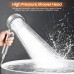 High Pressure Shower Heads with 18 Stage Filtration, 4 Spray Modes Hard Water Filter Shower Head and Hose, 5" Large Panel Bathroom Handheld Showerhead for 99% Residual Chlorine Remove - Silver