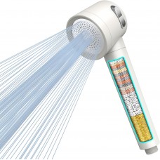 Hard Water Filter Shower Head with 18 Stage Filtration, 3 Spray Modes High Pressure Shower Head, Massage Shower Filter Water Saving for Residual Chlorine Removal